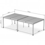 Pergola tarasowa, szara aluminiowa z otwieranym dachem - Kea V 8x4m GRINDI IN THE GARDEN - 7