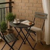 Zestaw mebli ogrodowych - metalowy składany - Keli II GRINDI - 3