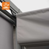 Pergola tarasowa szara z szarym poszyciem - Irda I 2,9x2,9m GRINDI IN THE GARDEN - 9