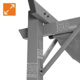 Pergola tarasowa szara z beżowym poszyciem - Irda I 2,9x2,9m GRINDI IN THE GARDEN - 12