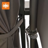 Pergola tarasowa szara z szarym poszyciem - Irda II 2,9x3,9m GRINDI IN THE GARDEN - 11