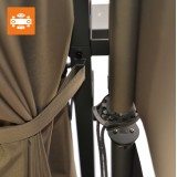 Pergola tarasowa szara z beżowym poszyciem - Irda II 2,9x3,9m GRINDI IN THE GARDEN - 11