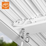 Pergola tarasowa, biała aluminiowa z otwieranym dachem - Kea I 3x3m GRINDI IN THE GARDEN - 11