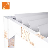 Pergola tarasowa, biała aluminiowa z otwieranym dachem - Kea VI 4x4m GRINDI IN THE GARDEN - 10