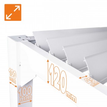 Pergola tarasowa, biała aluminiowa z otwieranym dachem - Kea I 3x3m GRINDI IN THE GARDEN - 9