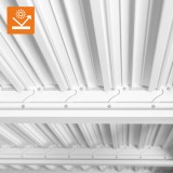 Pergola tarasowa, biała aluminiowa z otwieranym dachem - Kea IV 6x4m GRINDI IN THE GARDEN - 11