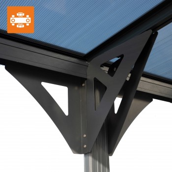 Wiata garażowa ALU 505x300x220 szara - Tilos II GRINDI IN THE GARDEN - 9