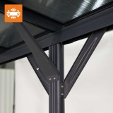 Wiata garażowa ALU 505x300x220 szara - Tilos I GRINDI IN THE GARDEN - 12