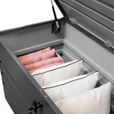 Skrzynia ogrodowa metalowa - Orto 400 litrów - antracytowa GRINDI IN THE GARDEN - 2