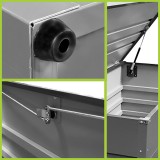 Skrzynia ogrodowa metalowa - Orto 400 litrów - antracytowa GRINDI IN THE GARDEN - 6