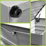 Skrzynia ogrodowa metalowa - Orto 400 litrów - szara GRINDI IN THE GARDEN - 6