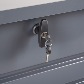 Skrzynia ogrodowa metalowa - Orto 600 litrów - szara GRINDI IN THE GARDEN - 8