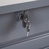 Skrzynia ogrodowa metalowa - Orto 600 litrów - szara GRINDI IN THE GARDEN - 8