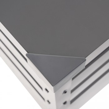 Skrzynia ogrodowa metalowa - Orto 600 litrów - szara GRINDI IN THE GARDEN - 9