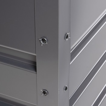 Skrzynia ogrodowa metalowa - Orto 600 litrów - szara GRINDI IN THE GARDEN - 10