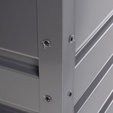 Skrzynia ogrodowa metalowa - Orto 600 litrów - szara GRINDI IN THE GARDEN - 10