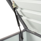 Skrzynia ogrodowa metalowa - Orto 600 litrów - szara GRINDI IN THE GARDEN - 11