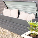 Skrzynia ogrodowa metalowa - Orto 600 litrów - szara GRINDI IN THE GARDEN - 2