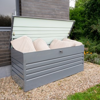 Skrzynia ogrodowa metalowa - Orto 1000 litrów - szara GRINDI IN THE GARDEN - 2