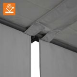 Pergola tarasowa ogrodowa - stalowa - Delos I 2,9x2,9m szara GRINDI IN THE GARDEN - 11