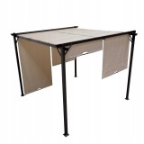 Pergola tarasowa ogrodowa - stalowa - Delos I 2,9x2,9m beżowa GRINDI IN THE GARDEN - 1