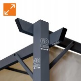 Pergola tarasowa ogrodowa - stalowa - Delos I 2,9x2,9m beżowa GRINDI IN THE GARDEN - 5