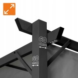 Pergola tarasowa ogrodowa - stalowa - Delos II 2,9x3,9m - szara GRINDI IN THE GARDEN - 5