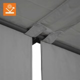 Pergola tarasowa ogrodowa - stalowa - Delos II 2,9x3,9m - szara GRINDI IN THE GARDEN - 10