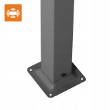 Pergola tarasowa ogrodowa - stalowa - Delos II 2,9x3,9m beżowa GRINDI IN THE GARDEN - 7