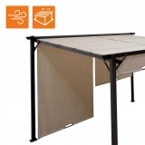 Pergola tarasowa ogrodowa - stalowa - Delos II 2,9x3,9m beżowa GRINDI IN THE GARDEN - 8