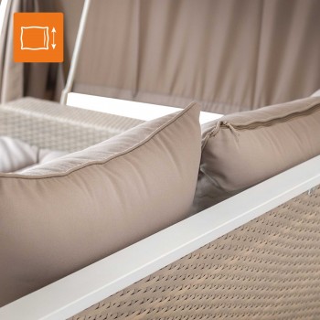 Leżak huśtawka ogrodowa z zadaszeniem - Sumba I - 236x180x210 biała GRINDI - 5