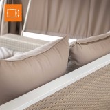 Leżak huśtawka ogrodowa z zadaszeniem - Sumba I - 236x180x210 biała GRINDI - 5