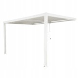 Pergola tarasowa przyścienna aluminiowa, biała - Kea VII 4x3m GRINDI IN THE GARDEN - 1