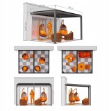 Pergola tarasowa przyścienna aluminiowa, biała - Kea VII 4x3m GRINDI IN THE GARDEN - 4