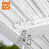 Pergola tarasowa przyścienna aluminiowa, biała - Kea VII 4x3m GRINDI IN THE GARDEN - 8