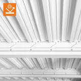 Pergola tarasowa przyścienna aluminiowa, biała - Kea VII 4x3m GRINDI IN THE GARDEN - 9