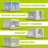 Pergola tarasowa przyścienna aluminiowa, biała - Kea VII 4x3m GRINDI IN THE GARDEN - 12