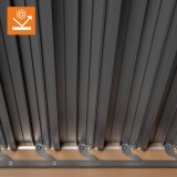 Pergola tarasowa, imitacja drewna aluminiowa z otwieranym dachem - Kea II 3x4m GRINDI IN THE GARDEN - 9