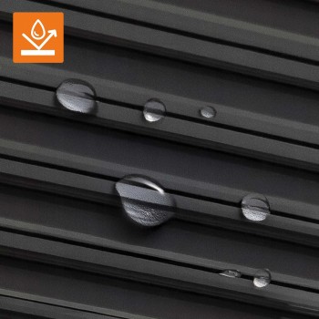 Pergola tarasowa, imitacja drewna aluminiowa z otwieranym dachem - Kea II 3x4m GRINDI IN THE GARDEN - 10