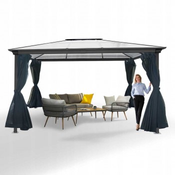 Altana ogrodowa aluminiowa, antracytowa - Libra I 4x3m GRINDI IN THE GARDEN - 2