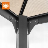 Altana ogrodowa aluminiowa, antracytowa - Libra I 4x3m GRINDI IN THE GARDEN - 7