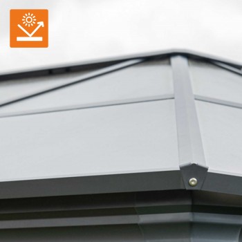 Altana ogrodowa aluminiowa, antracytowa - Libra I 4x3m GRINDI IN THE GARDEN - 8