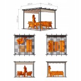 Pergola tarasowa ogrodowa - metalowa - Milos I 3x3m beżowa GRINDI IN THE GARDEN - 7