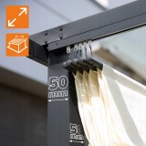 Pergola tarasowa ogrodowa - metalowa - Milos I 3x3m beżowa GRINDI IN THE GARDEN - 11