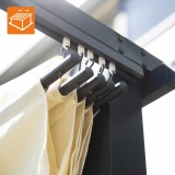 Pergola tarasowa ogrodowa - metalowa - Milos I 3x3m beżowa GRINDI IN THE GARDEN - 14