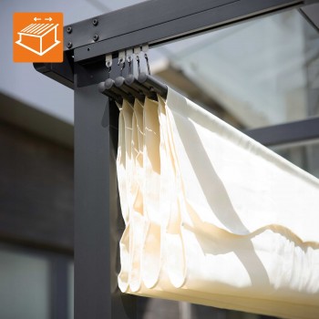 Pergola tarasowa ogrodowa - metalowa - Milos I 3x3m beżowa GRINDI IN THE GARDEN - 15