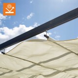 Pergola tarasowa ogrodowa - metalowa - Milos I 3x3m beżowa GRINDI IN THE GARDEN - 16