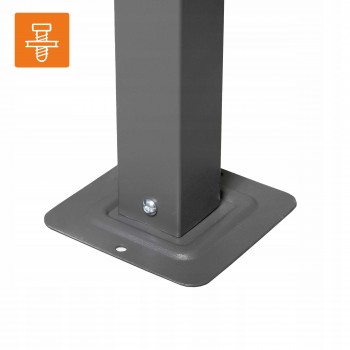 Pergola tarasowa ogrodowa - metalowa - Naxos 3x3m beżowa GRINDI IN THE GARDEN - 6