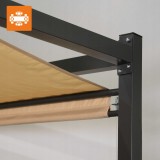 Pergola tarasowa ogrodowa - metalowa - Naxos 3x3m beżowa GRINDI IN THE GARDEN - 7