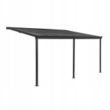 Pergola tarasowa przyścienna aluminiowa, szara - Nea II 4,3x3m GRINDI IN THE GARDEN - 2